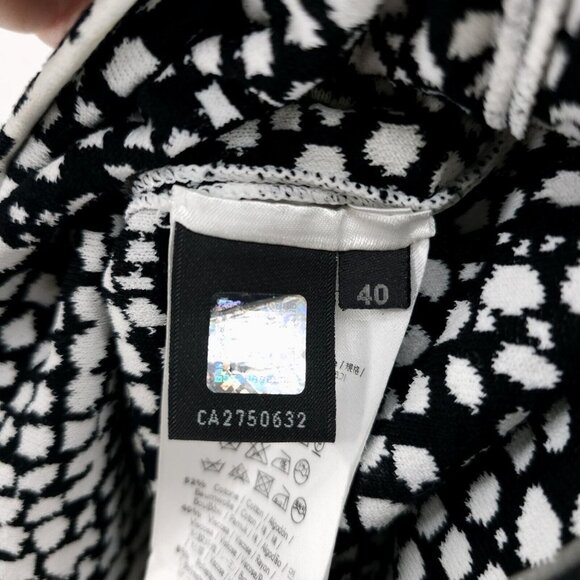 FENDI Dress Crocodile Animal Pattern Two-Tone Black Cream Stretch Size 40 - US 4 - Picture 5 of 7